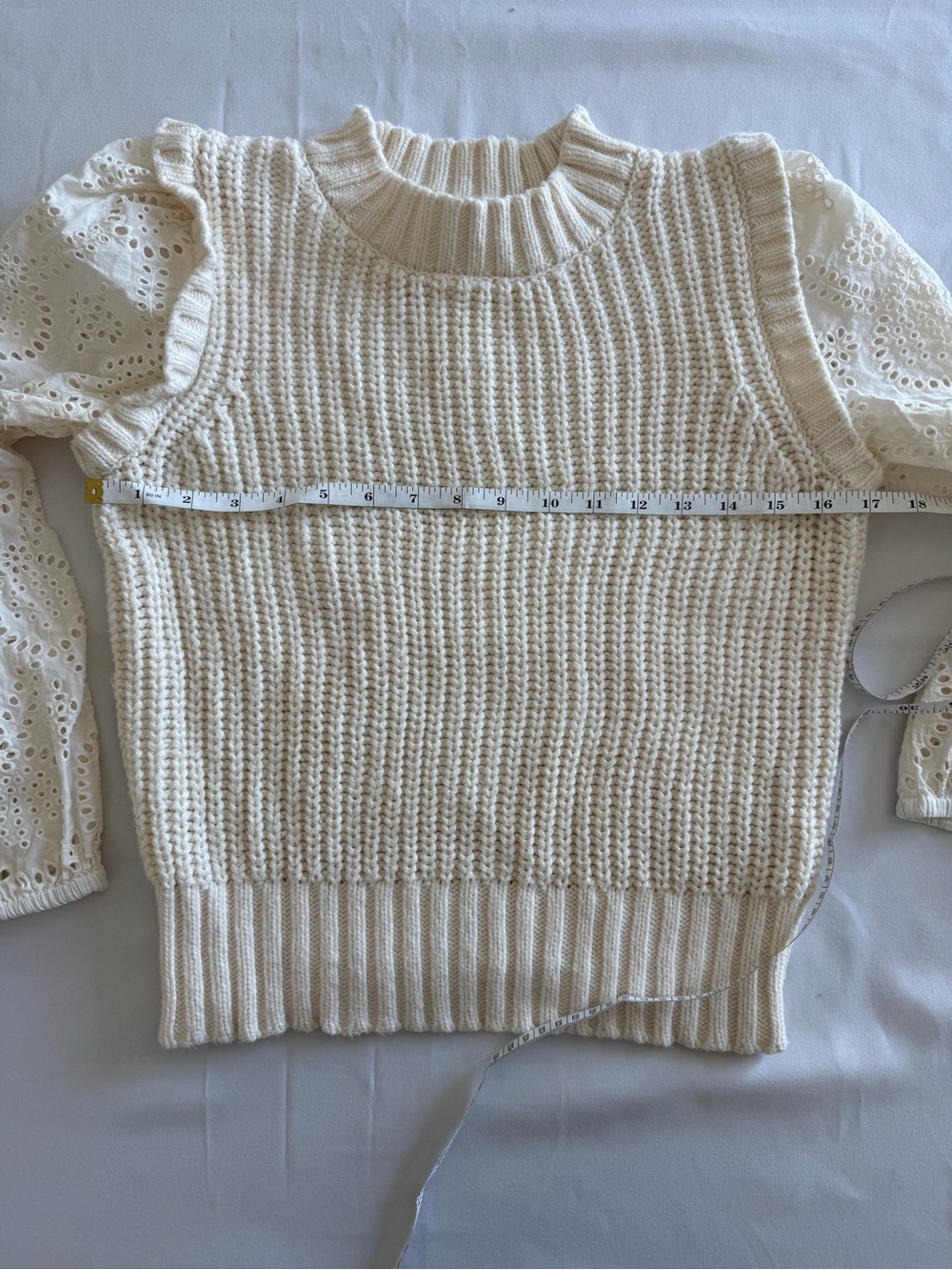 Rails Ivory Dahlia Eyelet Sleeve Knit Vest - Picture 8 of 11